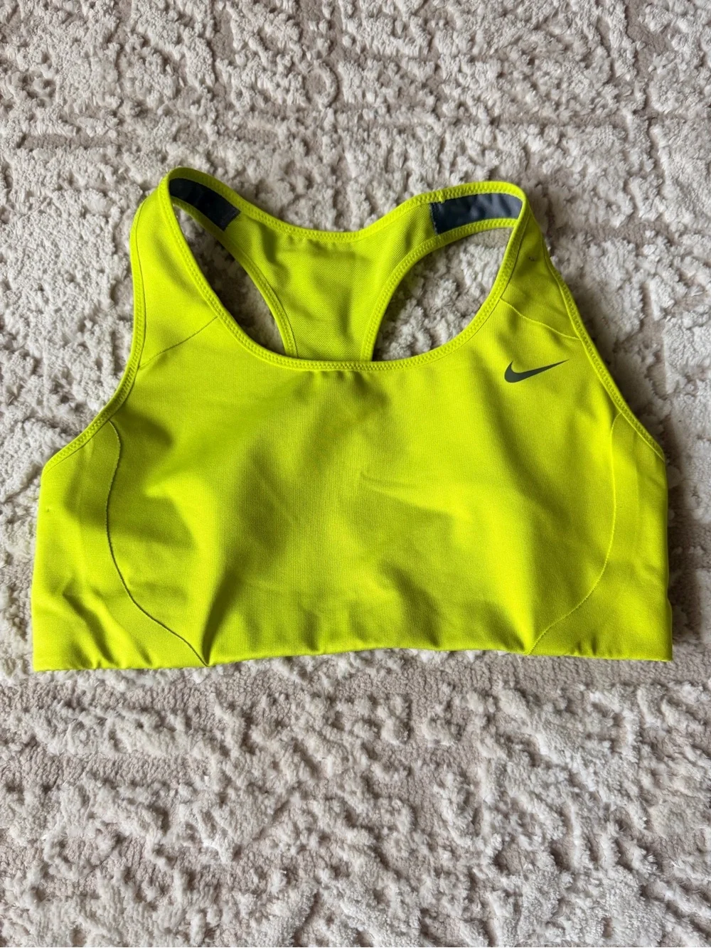 NWOT Nike Women’s Neon Yellow Racerback Padded Sports Bra